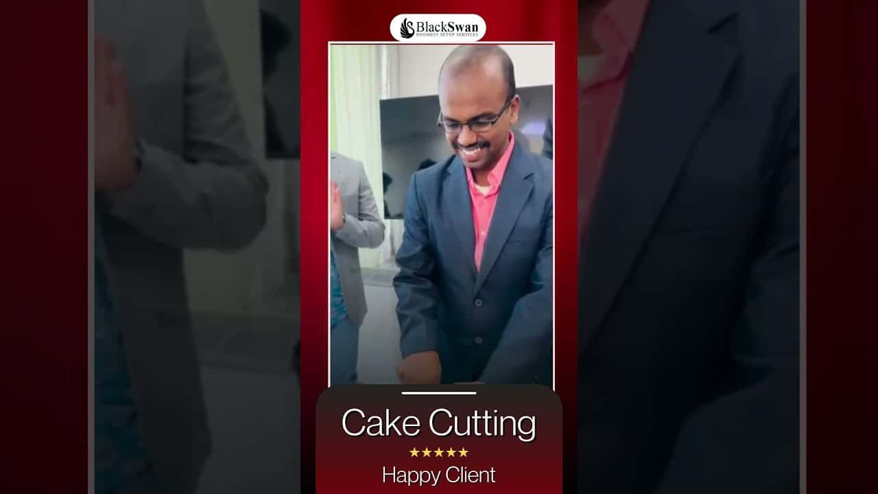 Cake Cutting Event of a Satisfied Client of Black Swan
