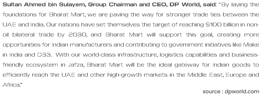 Bharat Mart Initiative by Modi in DP World